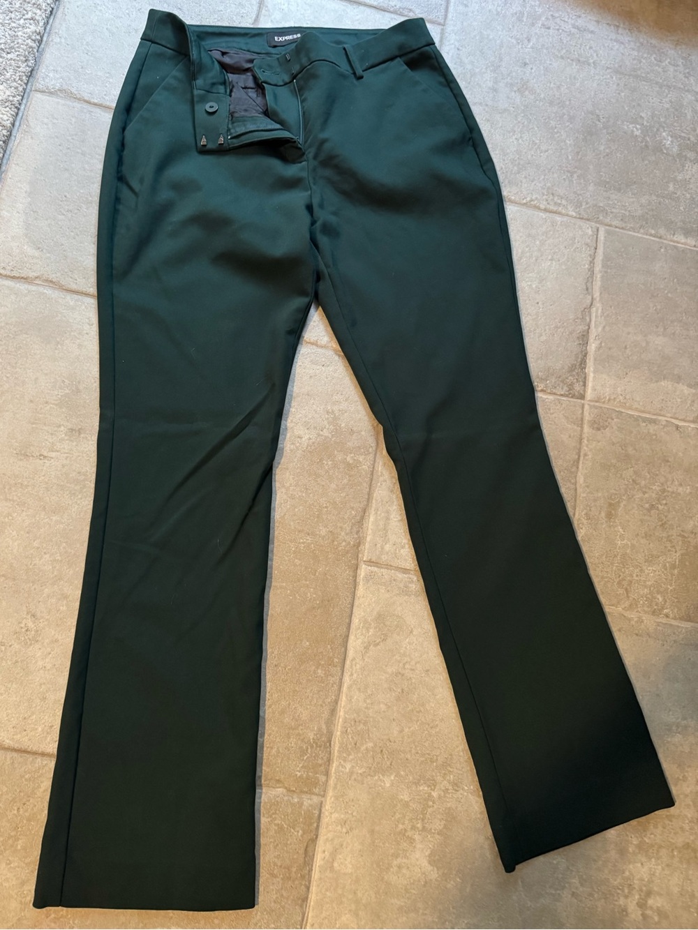 Men's Dark Green Dress Pants